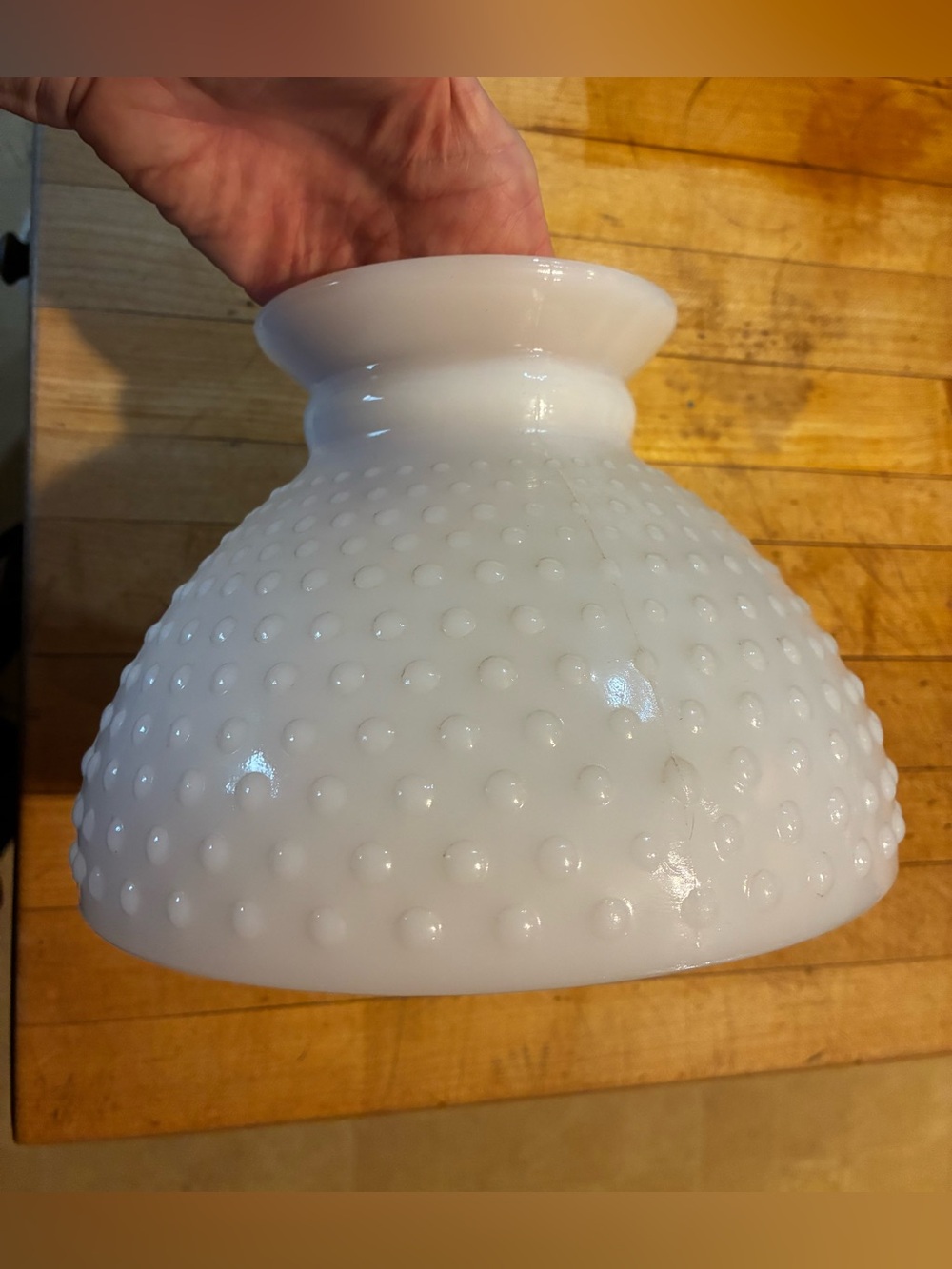 Milk Glass Hobnail Lamp Shade-7 7/8” perfect *vintage